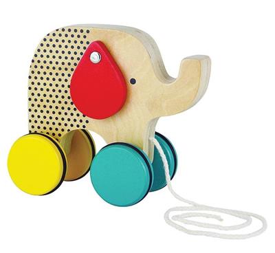 Elephant Wooden Pull Along Toy