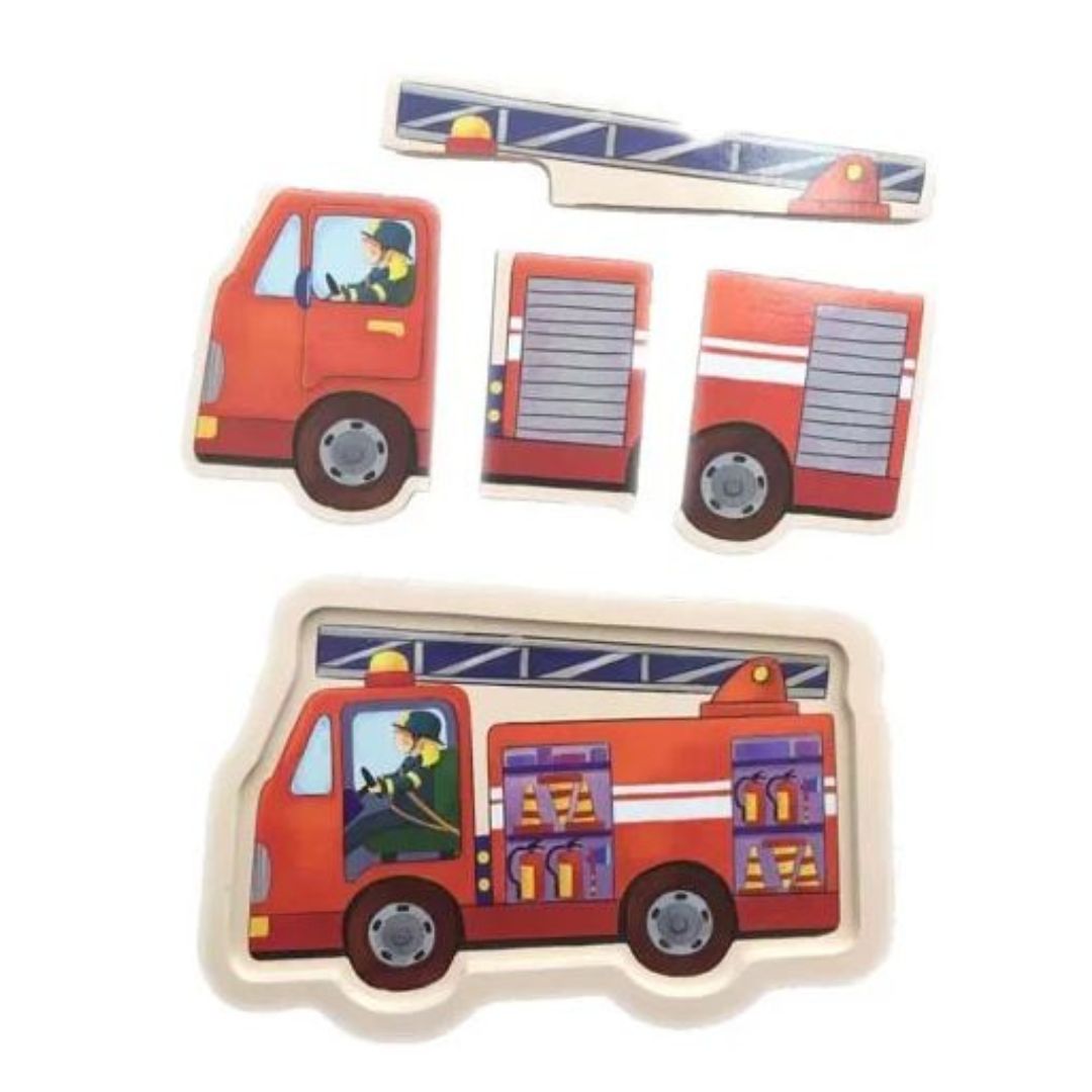 Elka Wooden Fire Truck Puzzle