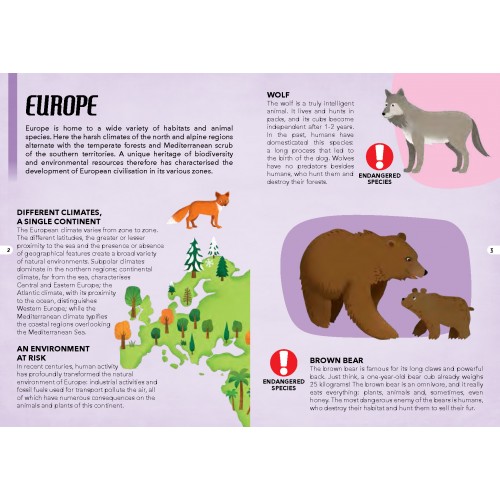 Endangered Species 205pc and Book Europe