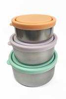 Ever Eco Stainless Steel Pastel Round Nesting Containers