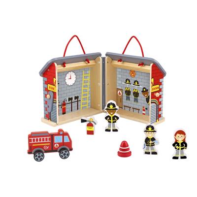 Fireman Playset with Carry Box