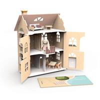 Flower Cottage Doll House with Starter Furniture Set