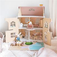 Flower Cottage Doll House with Starter Furniture Set