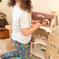 Flower Cottage Doll House with Starter Furniture Set