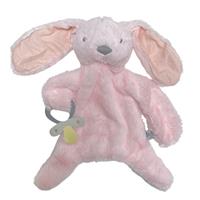 Fluffy Bunny Dummy Holder Light Pink Stripe