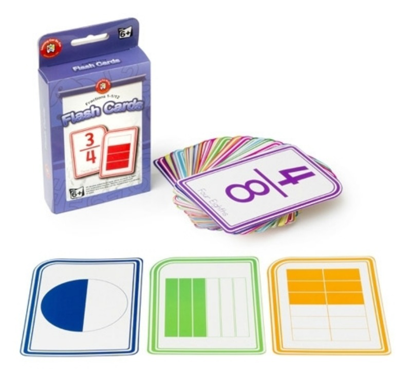 Fractions 1-11/12 Flash Cards