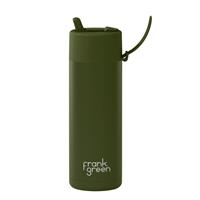 Frank Green 20oz Khaki Drink Bottle with Silicone Sipper