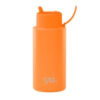 Frank Green 34oz Neon Orange Drink Bottle with Silicone Sipper