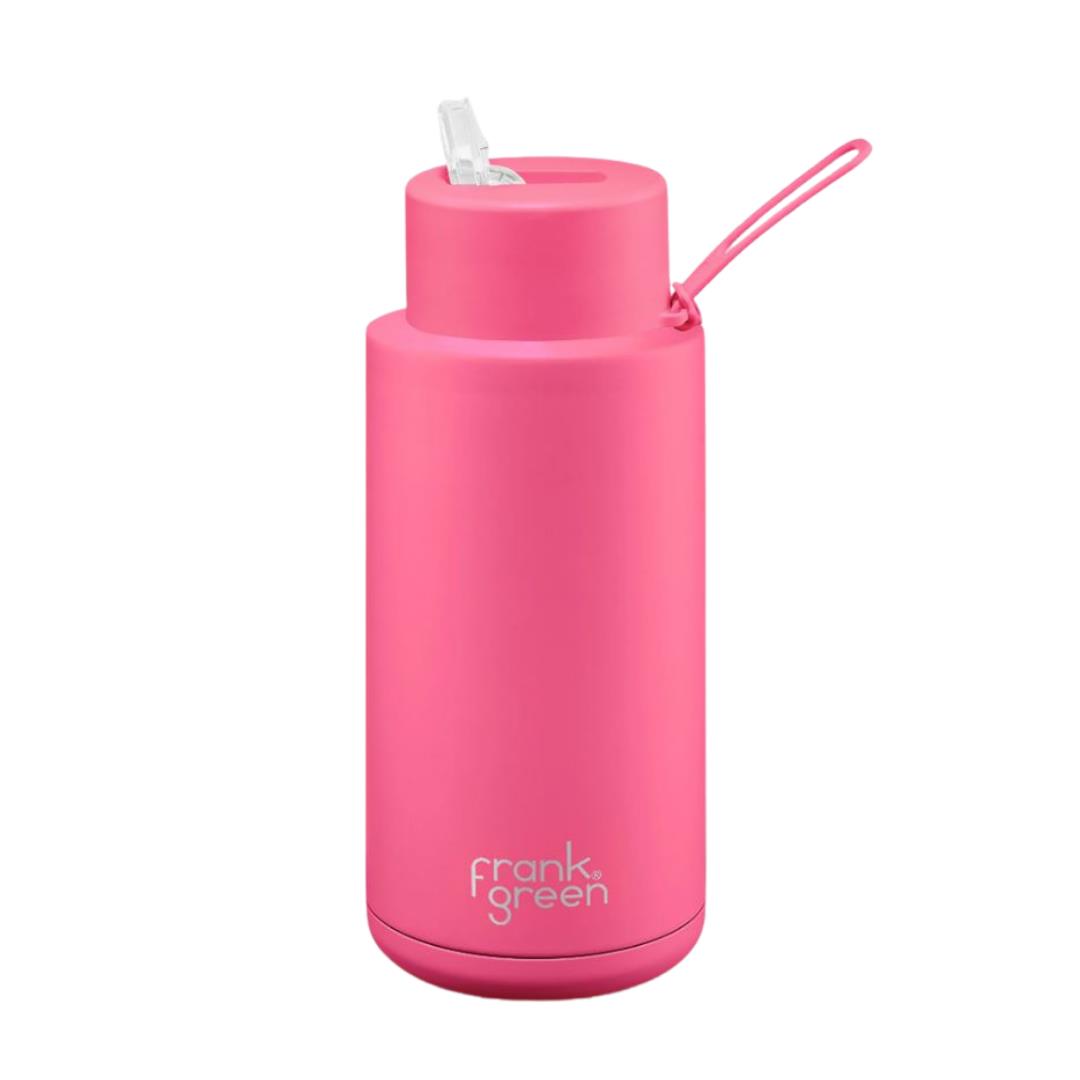 Frank Green 34oz Neon Pink Drink Bottle