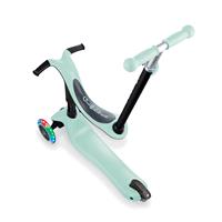 Globber GO UP Fold Plus Convertible Scooter with Light Up Wheels - MINT