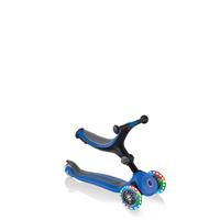 Globber GO UP Fold Plus Convertible Scooter with Light Up Wheels - Navy Blue