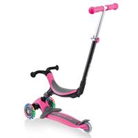 Globber GO UP Fold Plus Convertible Scooter with Light Up Wheels - Pink