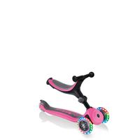 Globber GO UP Fold Plus Convertible Scooter with Light Up Wheels - Pink