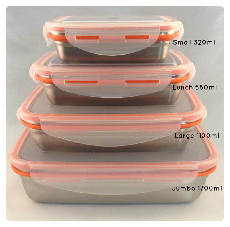 Green Essentials Snaps Stainless Steel Leak Proof Containers