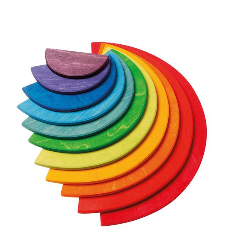 Grimm's Wooden Rainbow Semicircles 11pcs