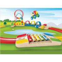 Hape - Sights and Sounds Railway Set