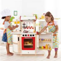 Hape  Wooden Multi Function Kitchen (not all accessories shown are included)