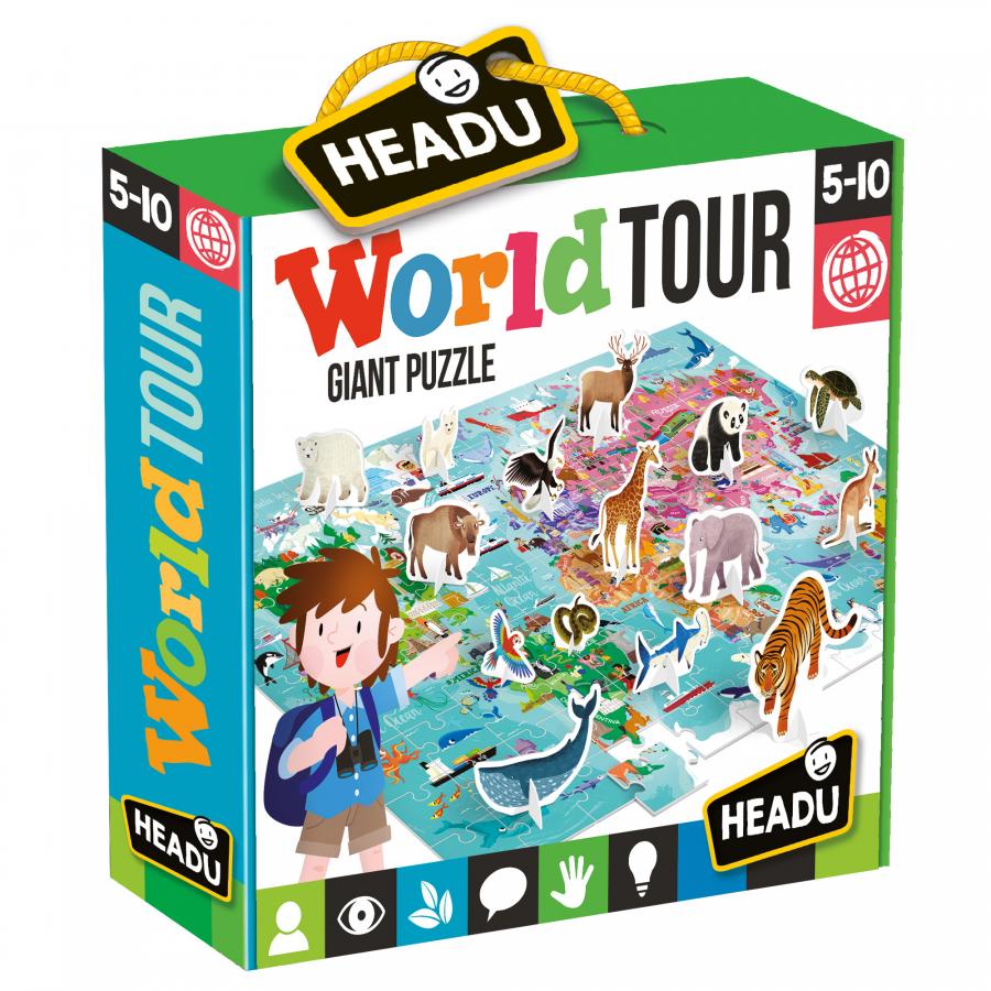 Headu World Tour Giant Puzzle| Kids First Puzzle
