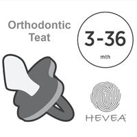 Classic Pacifier - ORTHODONTIC Teat - 2 Pack - 3 to 36