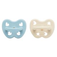 Colour Pacifier - ORTHODONTIC Teat - Baby Blue and Milky White - 2 Pack - 0 to 3 Months