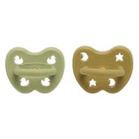 Colour Pacifier - ORTHODONTIC Teat - Hunter Green and Olive - 2 Pack - 3 to 36 Months