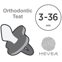 Hevea - Colour Pacifier - ORTHODONTIC Teat - Outer Space - 3 to 36 Months