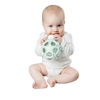 For Hevea Glass Bottle with Upcycled Natural Star Ball - Mint