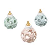 For Hevea Glass Bottle with Upcycled Natural Star Ball - Mint