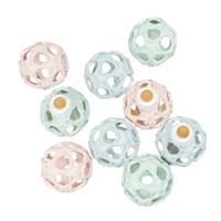 For Hevea Glass Bottle with Upcycled Natural Star Ball - Mint