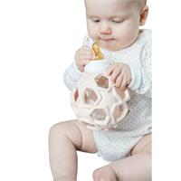 Hevea Glass Bottle with Upcycled Natural Star Ball - Peach