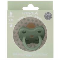 Hevea Round Teat Pacifiers Moss Green (0 to 3M)
