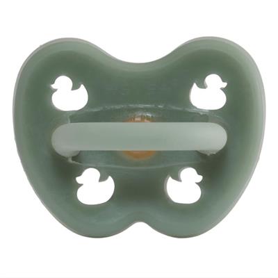 Hevea Round Teat Pacifiers Moss Green (0 to 3M)