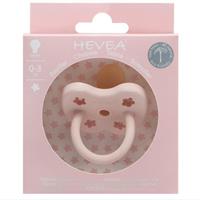 Hevea Round Teat Pacifiers Powder Pink (0 to 3M)