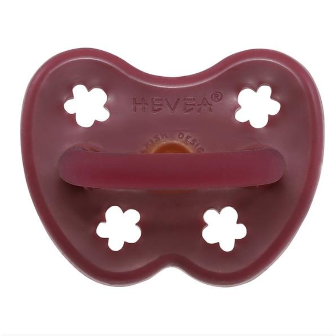  Hevea Round Teat Pacifier Ruby (3 to 36M)