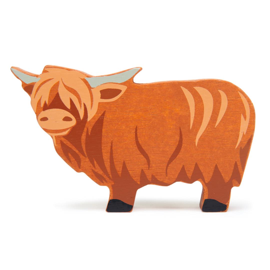 Highland Cow Wooden Animal