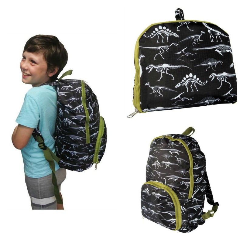 IS Fun Times Foldable Dinosaur Backpack