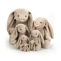 Jellycat Bashful Beige Bunny Comparison - tiny, little, original, large, big,really big, really really big