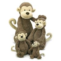 Jellycat Bashful Monkey Comparison-tiny,Little, Original,large