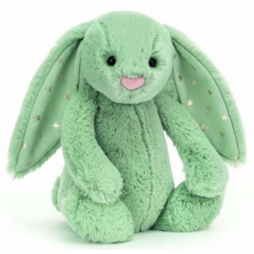 Jellycat Medium Bashful Sparklet Green Bunny