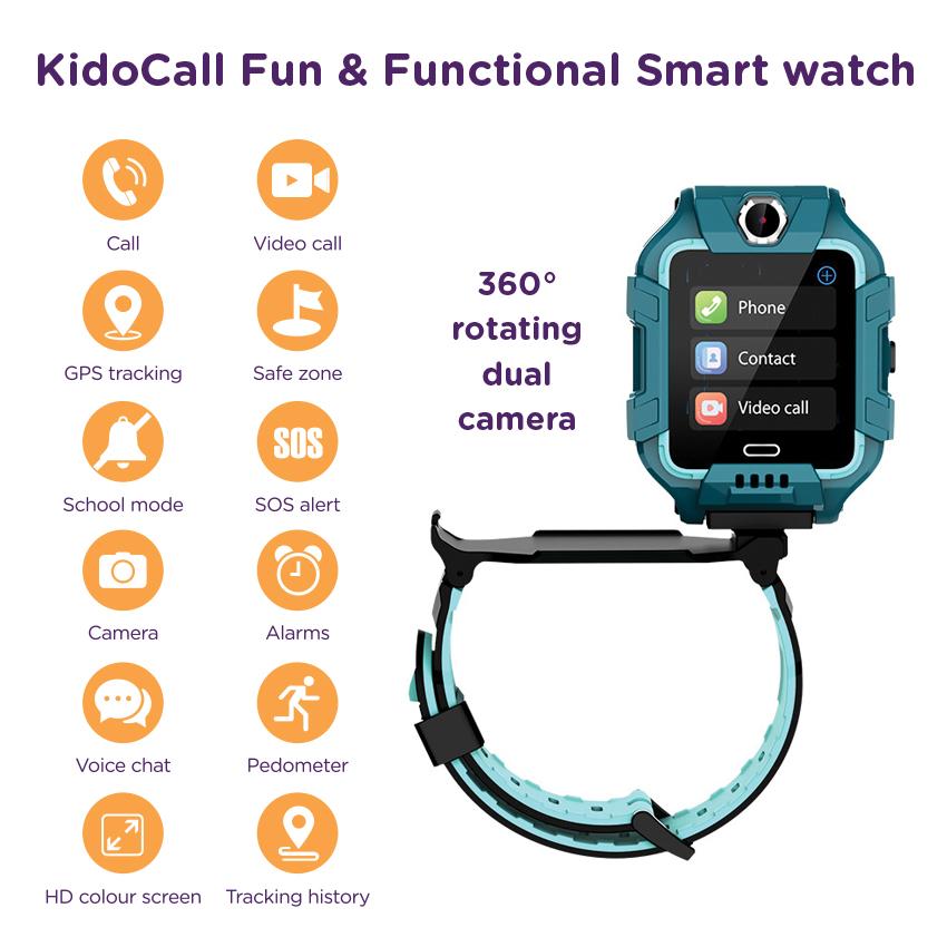 4G Smartwatch, Phone & GPS tracking for Kids Purple