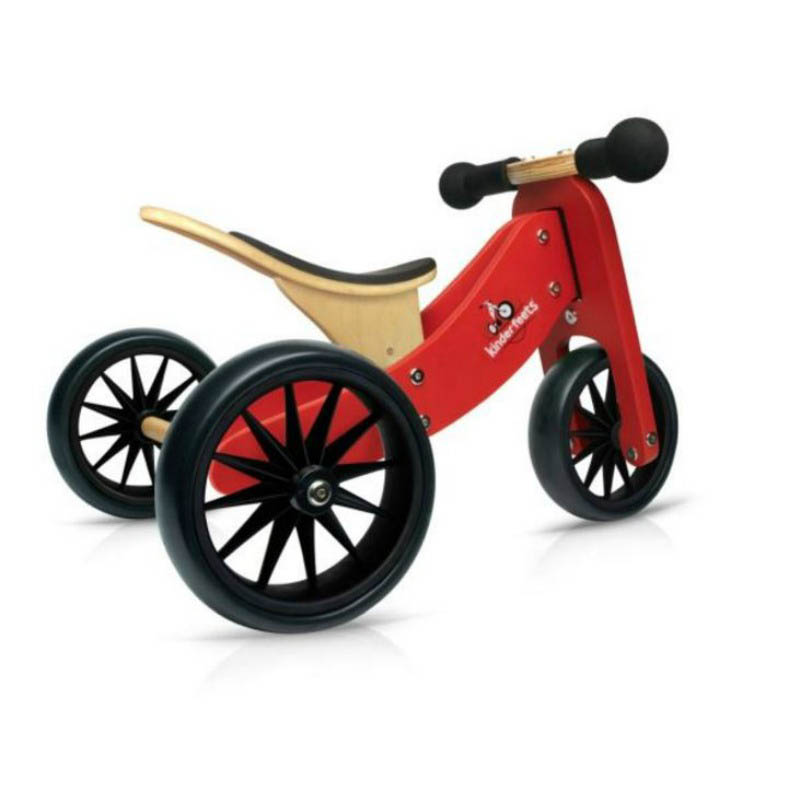Kinderfeets Tiny Tot 2 in 1 Balance Bike - Red