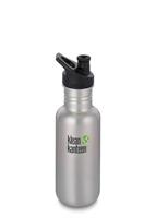 Klean Kanteen Classic Sports Cap Drink Bottle 532ml Brushed Stainless Steel