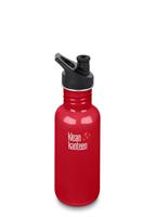 Klean Kanteen NEW Classic Sports Cap Drink Bottle 532ml Mineral Red