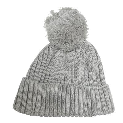 Knitted Baby Beanie - Grey
