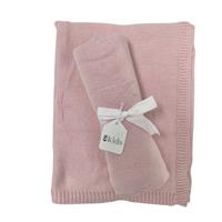 Knitted Baby Blanket - Pink Star