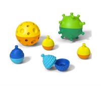 Lalaboom 2 Sensory Balls with Beads 8 Pcs