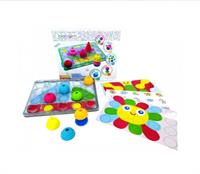 Lalaboom Peg Board with Beads 20 Pcs