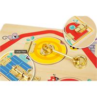 Latches Activity Wooden Puzzle Board