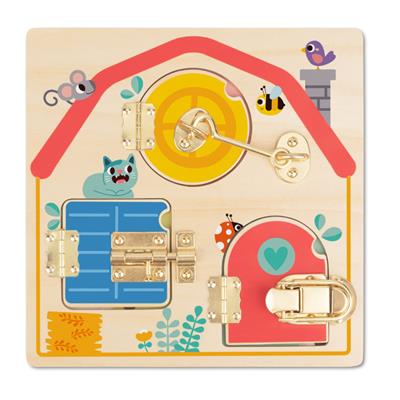Latches Activity Wooden Puzzle Board