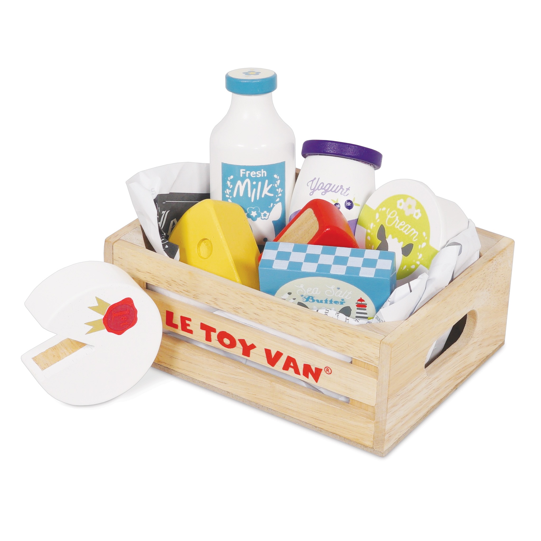 Le Toy Van Honeybake Eggs and Dairy Crate